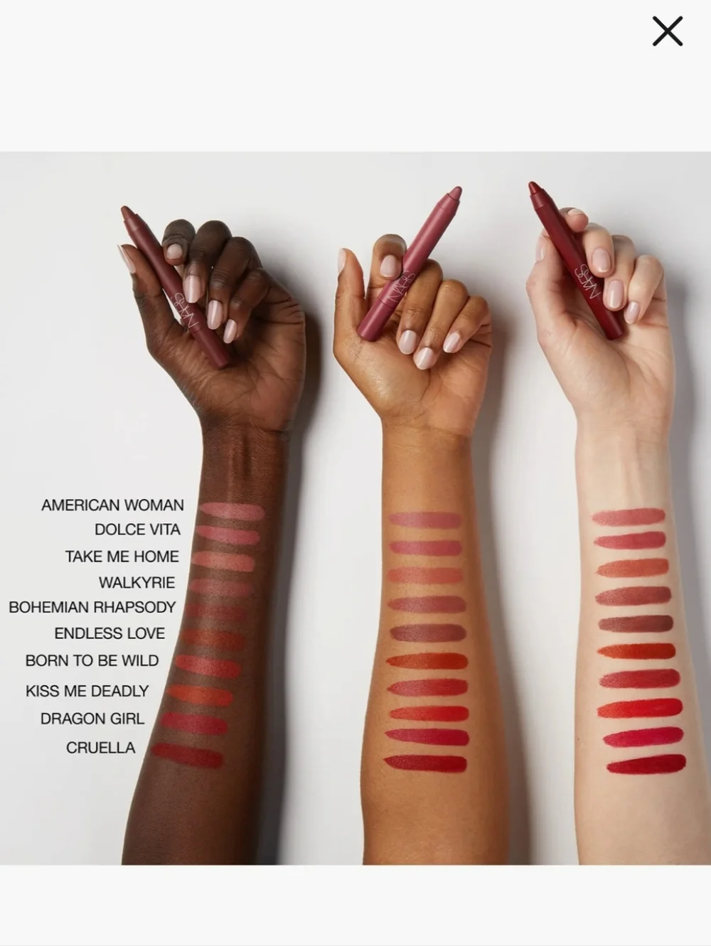 🌺NARS Dragon Girl Powermatte High Intensity Lip Pencil Matte Red Lipstick